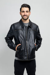 MonoEdge Men's Vegan Faux Leather Jacket